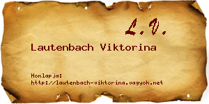 Lautenbach Viktorina névjegykártya